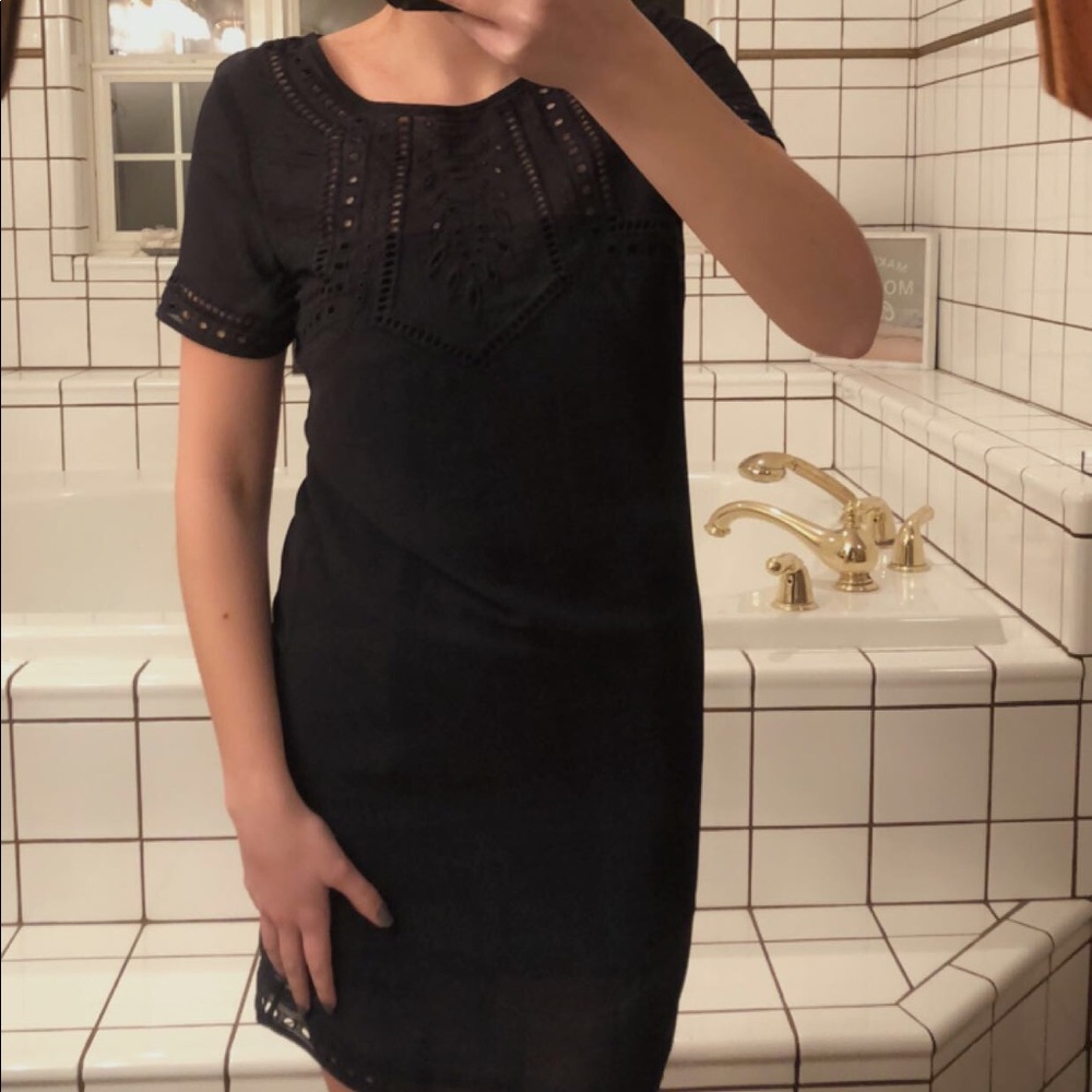 Navy Sheer Dress